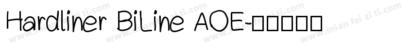 Hardliner BiLine AOE字体转换